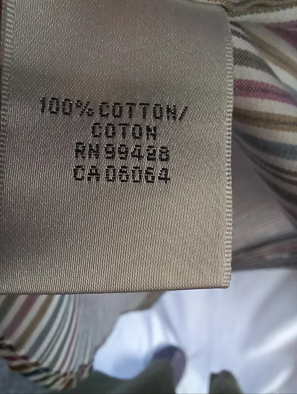BUGATCHI UOMO Men's Striped Button Down Dress Shirt Gold Pink Green Blue Size M - Picture 11 of 12